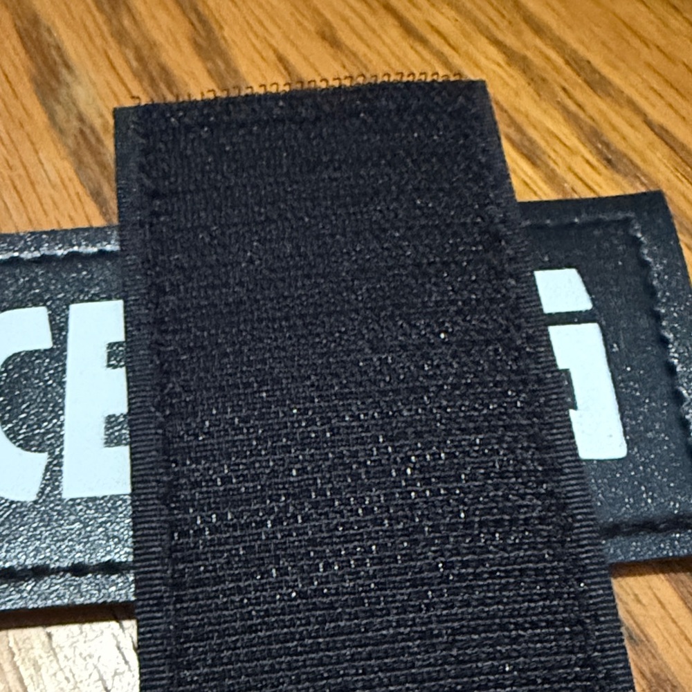 New 2 Reflective Service Dog Patch in Black and White Never Used - Picture 6 of 6